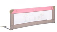 Bariera de protectie pentru pat copii Cangaroo Bed Rail Pink, Rabatabila la 180 grade, Usor de montat, Cadru metalic, Utilizare pat parinti sau pat tineret, Dimensiune 130x43 cm
