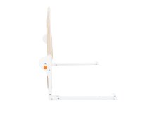 Bariera de protectie pentru pat copii KikkaBoo I am Safe Beige 102 cm,rabatabila pentru a permite urcarea sau coborarea copilului,compatibila cu saltele cu grosime 12-20 cm - 1