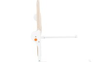 Bariera de protectie pentru pat copii KikkaBoo I am Safe Beige 102 cm,rabatabila pentru a permite urcarea sau coborarea copilului,compatibila cu saltele cu grosime 12-20 cm