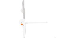 Bariera de protectie pentru pat copii KikkaBoo I am Safe Grey 102 cm,rabatabila pentru a permite urcarea sau coborarea copilului,compatibila cu saltele cu grosime 12-20 cm