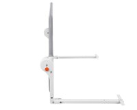 Bariera de protectie pentru pat copii KikkaBoo I am Safe Grey 120 cm,fixare stabila,rabatabila,potrivita pentru saltele de la 12-20 cm,colturi rotunjite,material textil de inalta calitate - 2