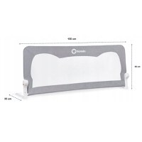 Bariera protectie pat Hanna 150x66 cm gri Lionelo - 13