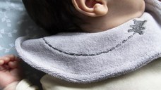 Baveta BabyJem cu broderie Teddy Gri