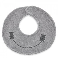 Baveta BabyJem cu broderie Teddy Gri - 6