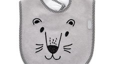 Baveta din bumbac BabyJem Cute animals Grey