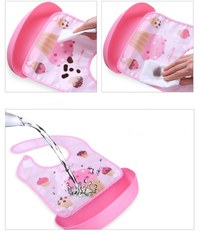 Baveta impermeabila cu buzunar Cupcake Pink - 10