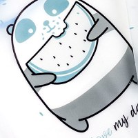 Baveta impermeabila cu maneci  Akuku Bursuc Albastru 33x35 cm,inchidere cu velcro,material EVA,buzunar larg pentru captarea resturilor - 3