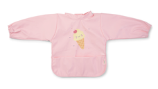 Baveta impermeabila cu maneci si buzunar Ice Cream pink