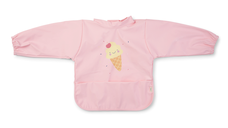 Baveta impermeabila cu maneci si buzunar Ice Cream pink