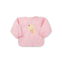 Baveta impermeabila cu maneci si buzunar Ice Cream pink - 2
