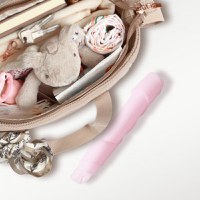 Baveta impermeabila din silicon cu buzunar roz Babyono - 5