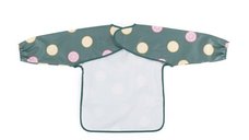 Baveta impermeabila PetiteMars cu maneci lungi 38x42 cm 24 luni+ Beige Citrus