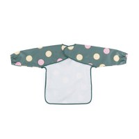 Baveta impermeabila PetiteMars cu maneci lungi 38x42 cm 24 luni+ Beige Citrus - 1