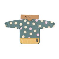 Baveta impermeabila PetiteMars cu maneci lungi 38x42 cm 24 luni+ Beige Citrus - 2
