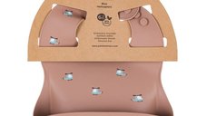 Baveta moale PetiteMars TakeMatch Roz cu design avioane, reglabila si cu buzunar colector, din silicon fara BPA, pentru copii de 6 luni+