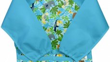 Bavetica multifunctionala cu maneci lungi Green Sprouts Aqua Sloth Jungle 12-24 luni