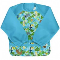 Bavetica multifunctionala cu maneci lungi Green Sprouts Aqua Sloth Jungle 12-24 luni - 1