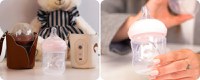 Biberon anti-colici nivel de debit scazut 1, Kidnort Blabaer Pink, din PU durabil si rezistent, capacitate 125 ml, 0-3 luni - 3
