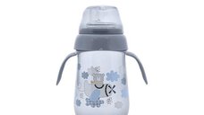 Biberon anticurgere cu toarte si gat larg, 6 luni+, 250 ml, My Friend, Cameo Blue
