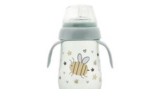 Biberon anticurgere cu toarte si gat larg, 6 luni+, 250 ml, My Friend, Iceberg Green