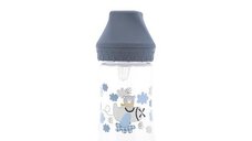 Biberon cu gat larg My Friend Cameo Blue tetina moale din silicon, 0 luni+, 250 ml