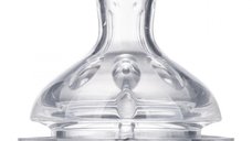 Biberon Kikkaboo Savanna Mint 180ml cu gat larg si tetina anti-colici din silicon,fara bpa,recomandat de la nastere