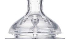 Biberon Kikkaboo Savanna Mint 180ml cu gat larg si tetina anti-colici din silicon,fara bpa,recomandat de la nastere