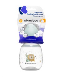 Biberon Kikkaboo Savanna Mint 180ml cu gat larg si tetina anti-colici din silicon,fara bpa,recomandat de la nastere - 2
