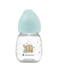 Biberon Kikkaboo Savanna Mint 180ml cu gat larg si tetina anti-colici din silicon,fara bpa,recomandat de la nastere - 6