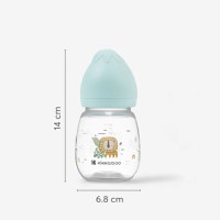 Biberon Kikkaboo Savanna Mint 180ml cu gat larg si tetina anti-colici din silicon,fara bpa,recomandat de la nastere - 5