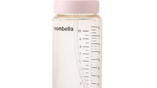 Biberon Mombella 300 ml Anti-Colici cu Tetina din Silicon L, Flux Rapid pentru 6-9 Luni - Old Rose