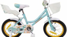 Bicicleta 14 inch cu roti ajutatoare si cosulet frontal Makani Norte Blue