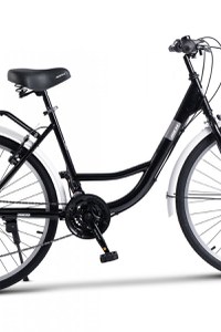 Bicicleta City Classic, Echipare Linie Carpat, 21 Viteze, roti 26 Inch, fV-Brake, Rich R2632A, Negru - 4