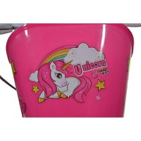 Bicicleta copii Dino Bikes Unicorn 14 inch ,varsta 4-7 ani, inaltimea 95-115 cm, frana de mana pe roata din fataspate, cosulet fata si scaun pentru papusa in spate, pinion spate fix, roti ajutatoare detasabile - 6