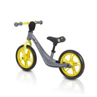 Bicicleta copii fara pedale Byox Go On grey 12 inch, roti din spuma EVA, scaun reglabil 32-41 cm, cadru din aliaj de magneziu, roti din spuma rezistenta, greutate maxima 30 kg - 3