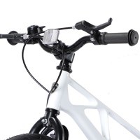 Bicicleta copii Lamborghini cadru magneziu alba 14 inch ,scaun reglabil de la 50 la 55 cm, potrivita pentru copii cu inaltimi intre 95-120 cm, frane pe ghidon, pedale antiderapabile, roti pneumatice cu jenti din aluminiu - 2