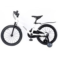 Bicicleta copii Lamborghini cadru magneziu alba 14 inch ,scaun reglabil de la 50 la 55 cm, potrivita pentru copii cu inaltimi intre 95-120 cm, frane pe ghidon, pedale antiderapabile, roti pneumatice cu jenti din aluminiu - 4