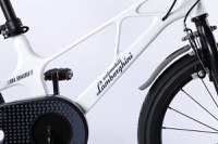 Bicicleta copii Lamborghini cadru magneziu alba 14 inch ,scaun reglabil de la 50 la 55 cm, potrivita pentru copii cu inaltimi intre 95-120 cm, frane pe ghidon, pedale antiderapabile, roti pneumatice cu jenti din aluminiu - 5