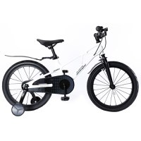Bicicleta copii Lamborghini cadru magneziu alba 14 inch ,scaun reglabil de la 50 la 55 cm, potrivita pentru copii cu inaltimi intre 95-120 cm, frane pe ghidon, pedale antiderapabile, roti pneumatice cu jenti din aluminiu - 7