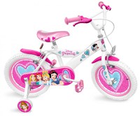 Bicicleta copii Stamp Disney Princess 16 inch, varsta 5-7 ani, inaltime recomandata 104-110 cm, scaun ajustabil, roti ajutatoare, jante si spite din otel, pinion fix,  frana de mana fata si frana de picior spate - 1