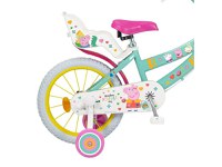 Bicicleta copii Toimsa Peppa Pig Green 16 inch, cu cosulet frontal si scaunel pentru papusi, de la 5 ani, inaltimea recomandata 110-120 cm, scaun si ghidon reglabile, roti ajutatoare detasabile - 4
