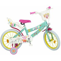 Bicicleta copii Toimsa Peppa Pig Green 16 inch, cu cosulet frontal si scaunel pentru papusi, de la 5 ani, inaltimea recomandata 110-120 cm, scaun si ghidon reglabile, roti ajutatoare detasabile - 5