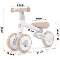 Bicicleta de echilibru Nukido cu inaltime sezut reglabila Bej - 10