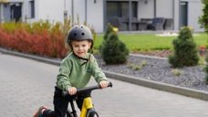 Bicicleta de echilibru pentru copii, Adamex Speed M8, pliabila, fara pedale, cu Saua reglabila si manere confortabile, 2-5 ani, pana la 35 kg, Mellow Yellow