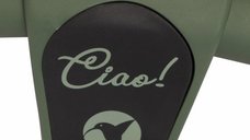 Bicicleta de echilibru pentru copii, fara pedale, pliabila, cu scaunelul si ghidonul reglabile pe inaltime, cu roti din cauciuc de 12 inch, Colibro Ciao Forest Green