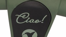 Bicicleta de echilibru pentru copii, fara pedale, pliabila, cu scaunelul si ghidonul reglabile pe inaltime, cu roti din cauciuc de 12 inch, Colibro Ciao Forest Green