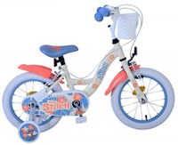 Bicicleta EL Disney Stitch 14 inch, roti din cauciuc gonflabile, roti ajutatoare, scaun si ghidon ajustabile - 5