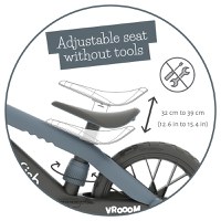 Bicicleta fara pedale Chillafish BMXie Vroom Anthracite, 12 inch, suport pentru picioare integrat, varsta 2-5 ani, scaun reglabil, anvelope EVA, greutate admisa 35 kg - 3