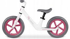 Bicicleta fara pedale pentru copii 87x39x54 cm, roti EVA, Light Flee Nukido Roz-Alb