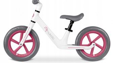 Bicicleta fara pedale pentru copii 87x39x54 cm, roti EVA, Light Flee Nukido Roz-Alb
